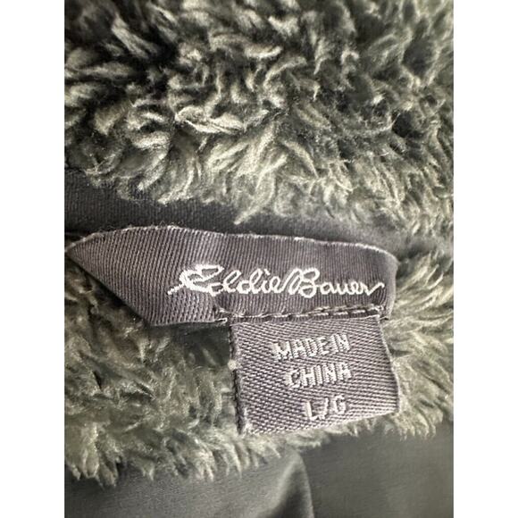 Eddie Bauer Sweater Womens Large Green Snap Long Sleeve Mock Thermal Outdoor - Picture 9 of 11